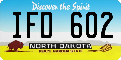 ND license plate IFD602