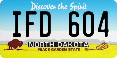 ND license plate IFD604