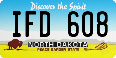 ND license plate IFD608