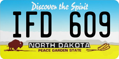 ND license plate IFD609