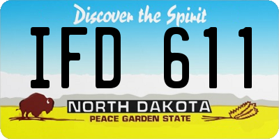 ND license plate IFD611