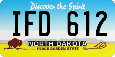 ND license plate IFD612