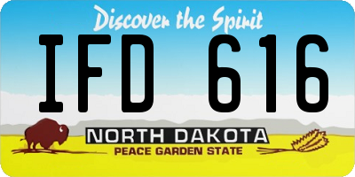 ND license plate IFD616