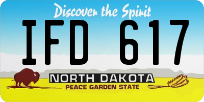 ND license plate IFD617