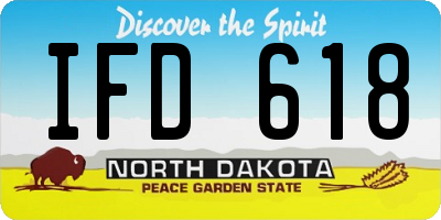 ND license plate IFD618