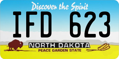 ND license plate IFD623