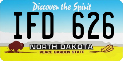 ND license plate IFD626