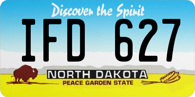 ND license plate IFD627