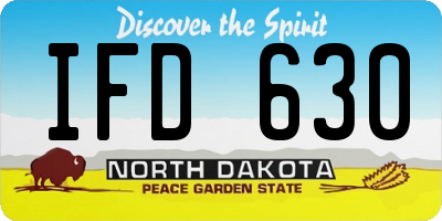 ND license plate IFD630