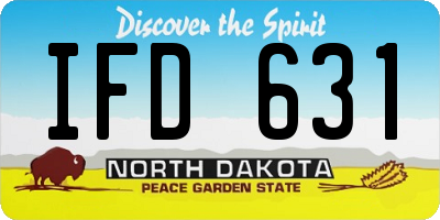 ND license plate IFD631