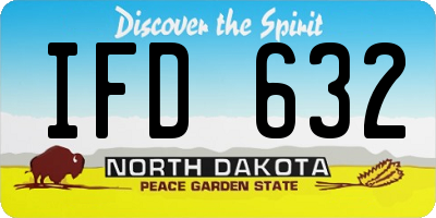 ND license plate IFD632