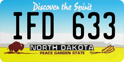 ND license plate IFD633