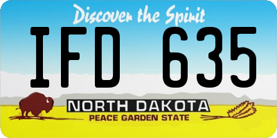 ND license plate IFD635