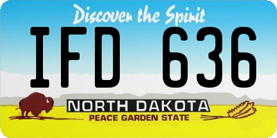 ND license plate IFD636