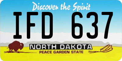 ND license plate IFD637