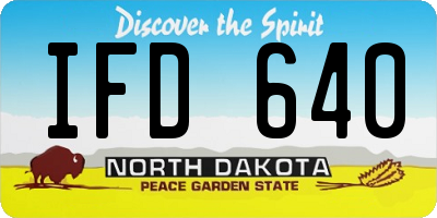 ND license plate IFD640