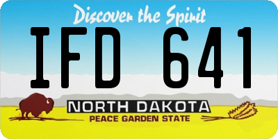 ND license plate IFD641