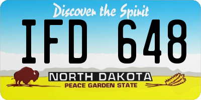 ND license plate IFD648