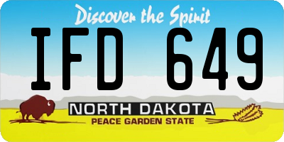 ND license plate IFD649