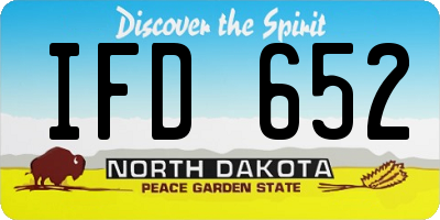 ND license plate IFD652