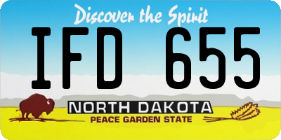 ND license plate IFD655