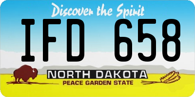 ND license plate IFD658