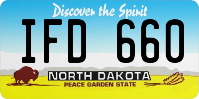 ND license plate IFD660