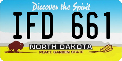 ND license plate IFD661