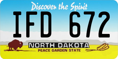 ND license plate IFD672