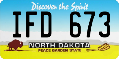 ND license plate IFD673