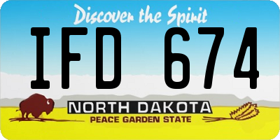 ND license plate IFD674