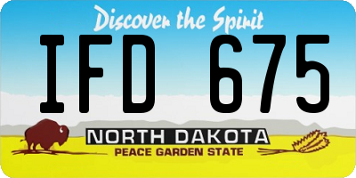 ND license plate IFD675