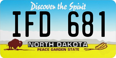 ND license plate IFD681