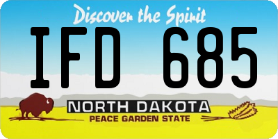 ND license plate IFD685