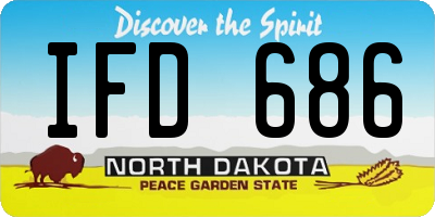 ND license plate IFD686