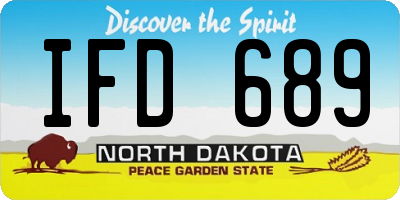 ND license plate IFD689