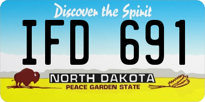 ND license plate IFD691