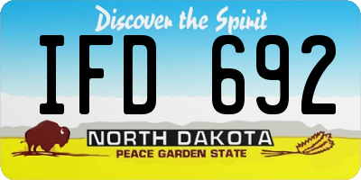 ND license plate IFD692