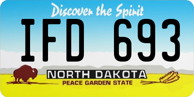 ND license plate IFD693
