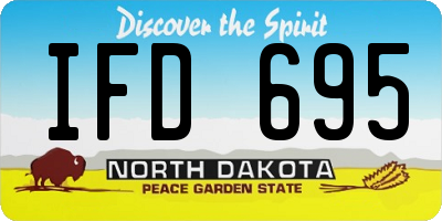 ND license plate IFD695