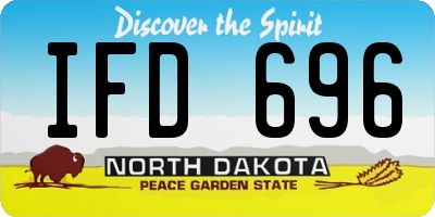 ND license plate IFD696