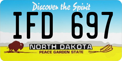 ND license plate IFD697