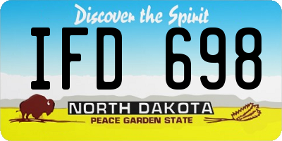 ND license plate IFD698