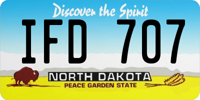 ND license plate IFD707