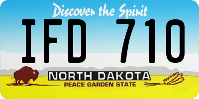ND license plate IFD710