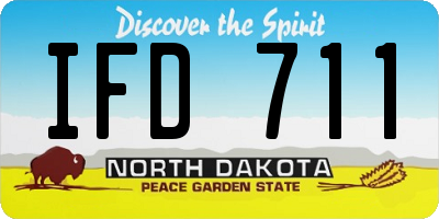 ND license plate IFD711