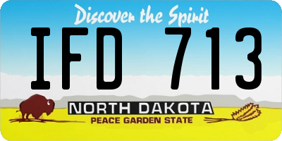 ND license plate IFD713