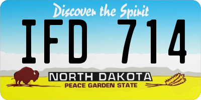 ND license plate IFD714