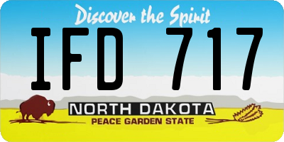 ND license plate IFD717