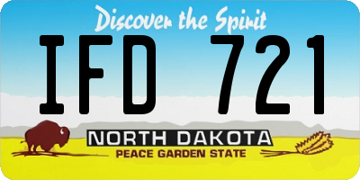 ND license plate IFD721
